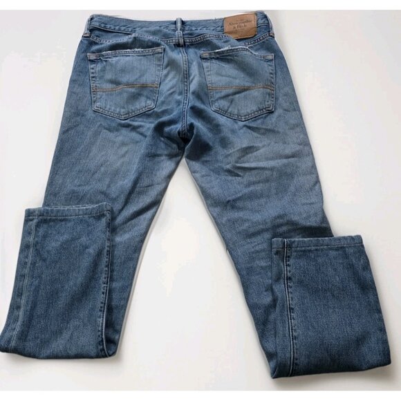 Abercrombie & Fitch Jeans Men 32 x 32 (30) Light Blue Cotton Preppy Western FLAW - Picture 16 of 16